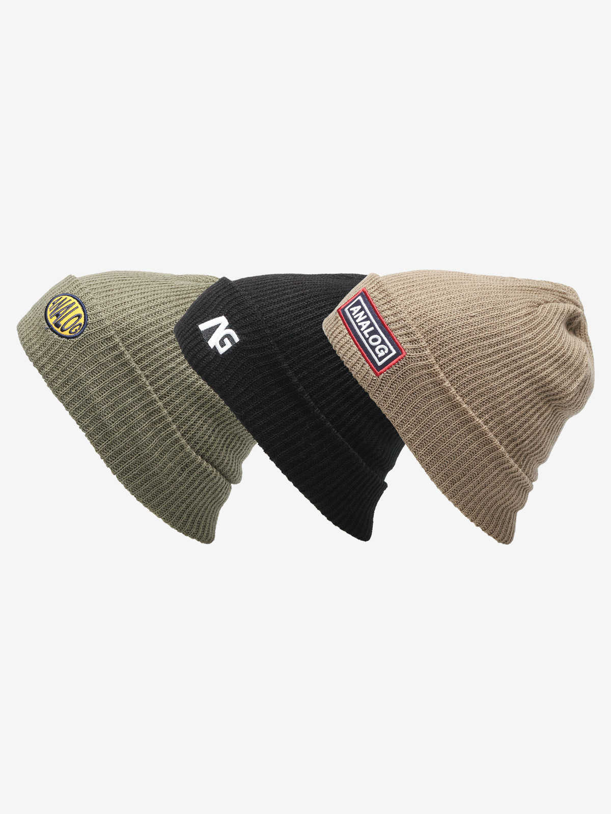 Analog Beanie 3 Pack Beanie (trublk/dstolv/twill)