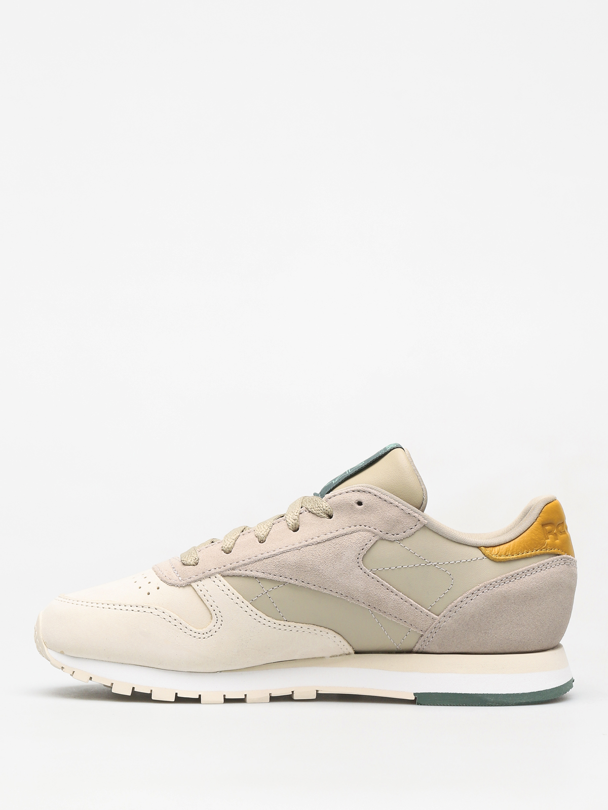 Reebok Classic Leather Shoes Wmn (cb spr neutral/sandtrp/wd khaki/wht/chalk grn)