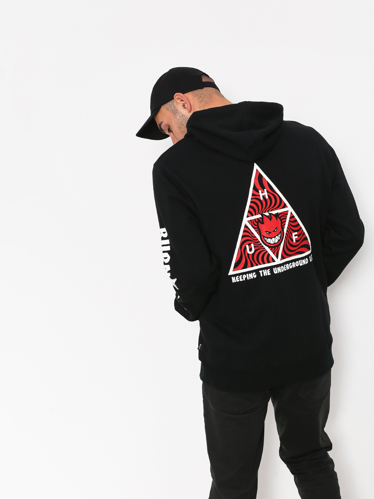 Spitfire HUF Triangle HD Hoodie (black)