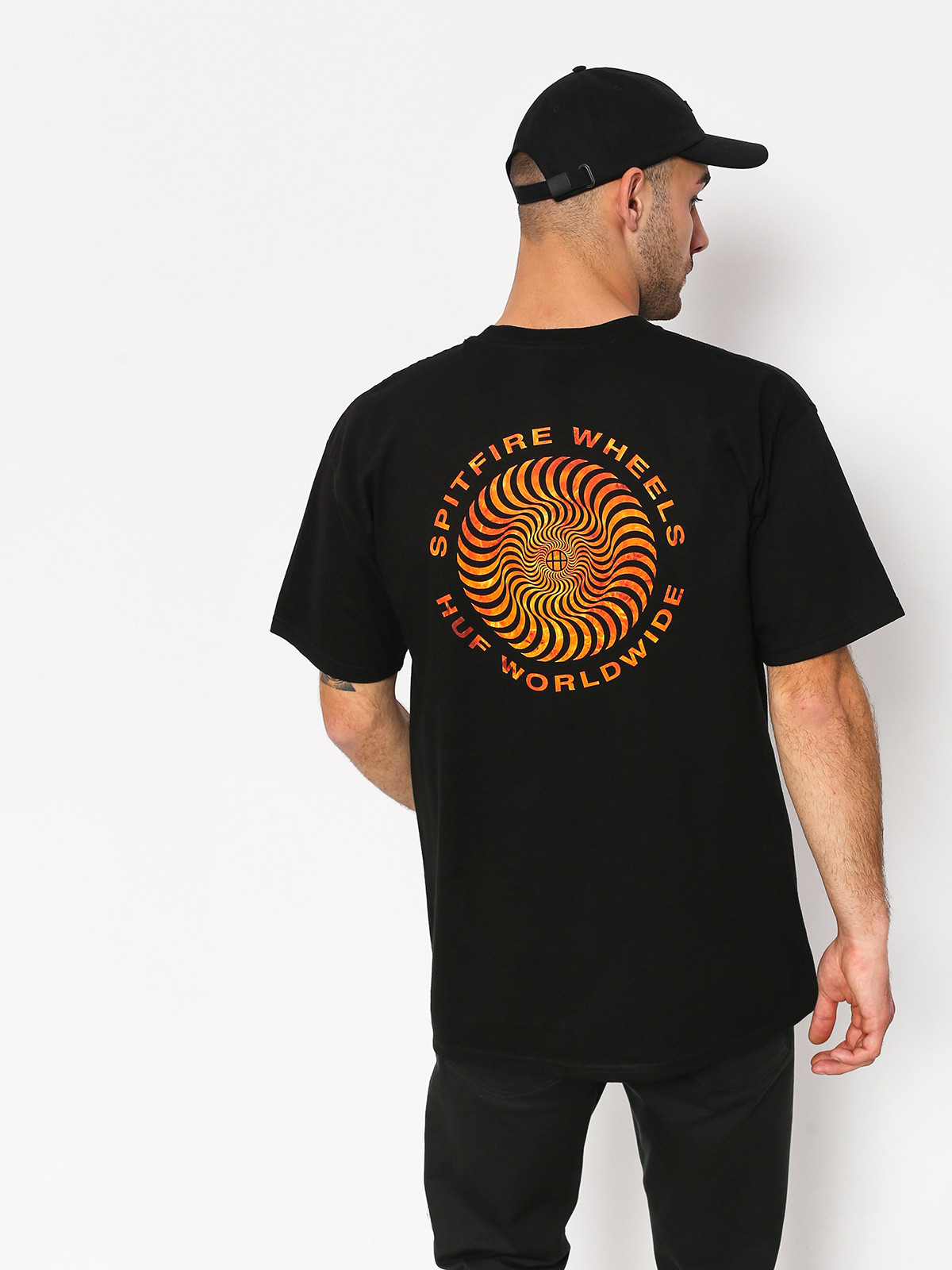 HUF Spitfire Fire Swirl T-shirt (black)