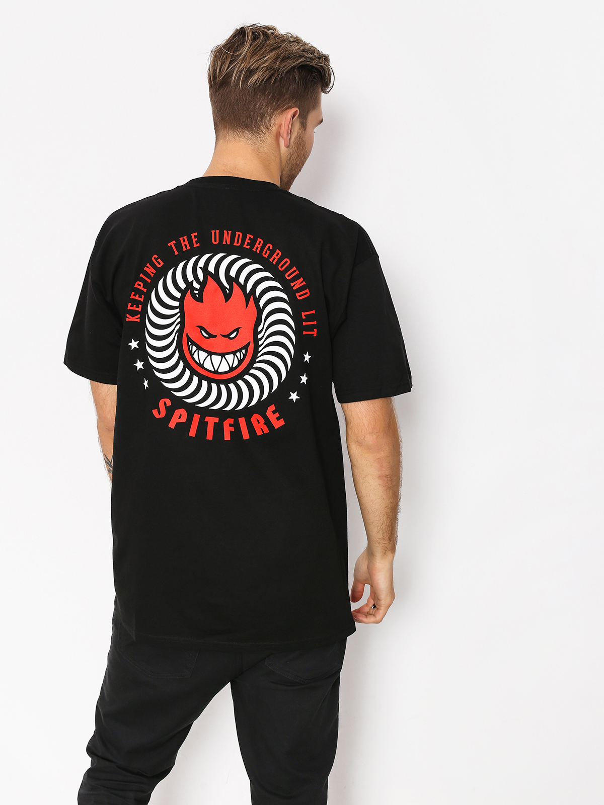Spitfire T-shirt Ktul (black/red/white)