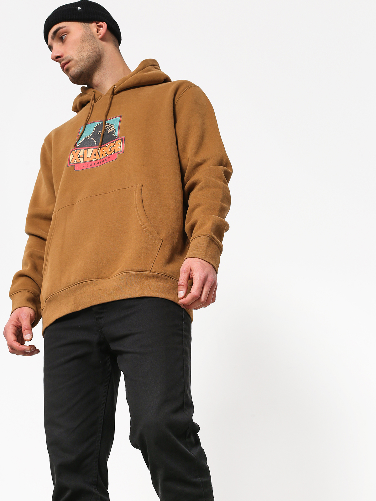 XLARGE Strip Og HD Hoodie - brown (safari green)