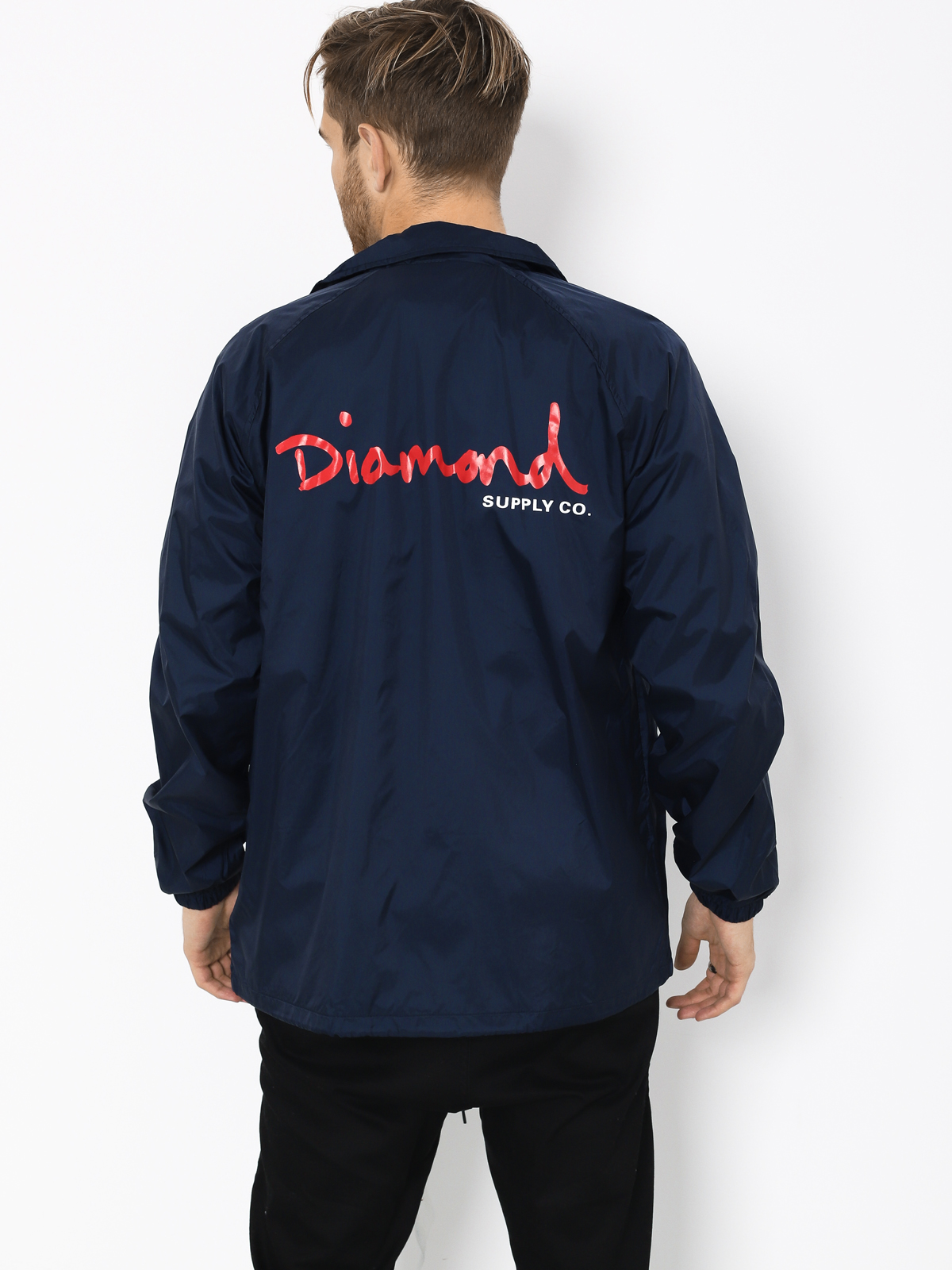 Diamond Supply Co. Og Script Coach Jacket (navy)