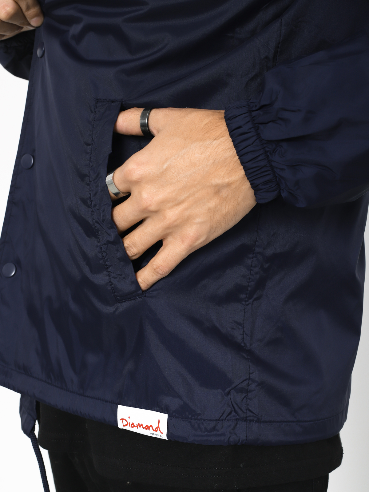 Diamond Supply Co. Og Script Coach Jacket (navy)