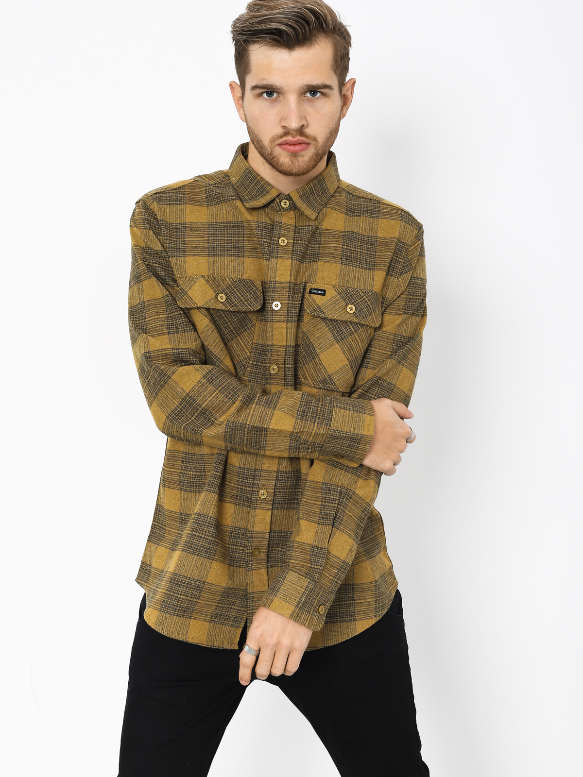 Brixton Bowery Ls Shirt (avocado)