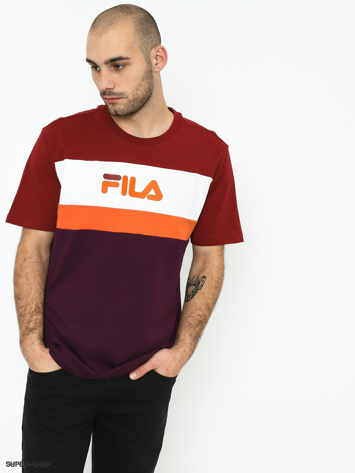 Fila hotsell burgundy shirt