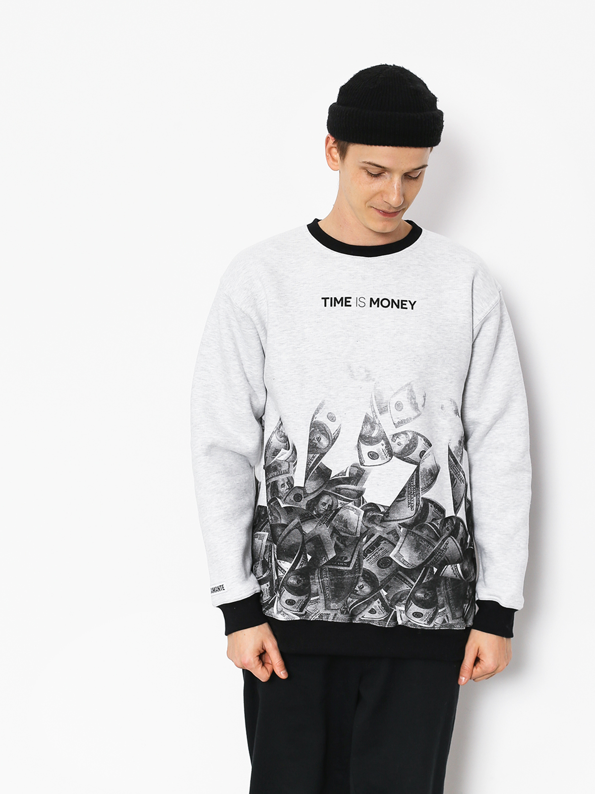 Diamante Wear Time Is Money Sweatshirt (grey)