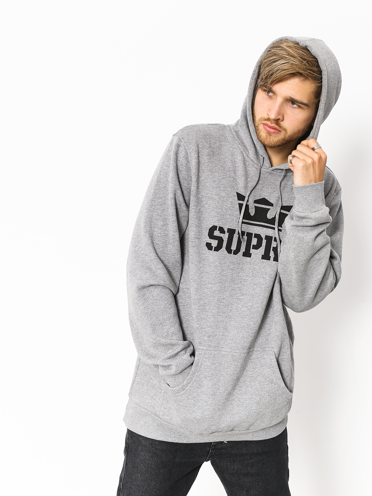 Supra Above HD Hoodie (grey heather/black)