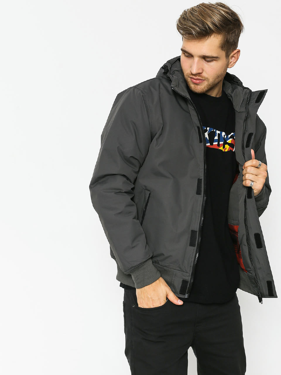 Borgmester lomme Array af Dickies Jacket Cornwell (charcoal grey)