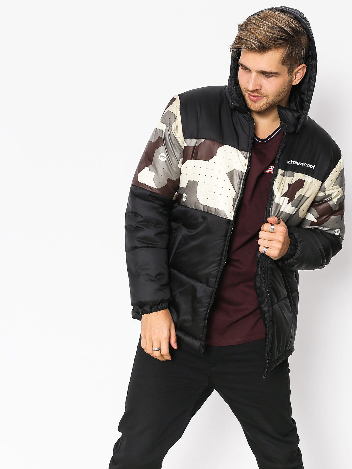 Colorful camo hot sale puffer jacket