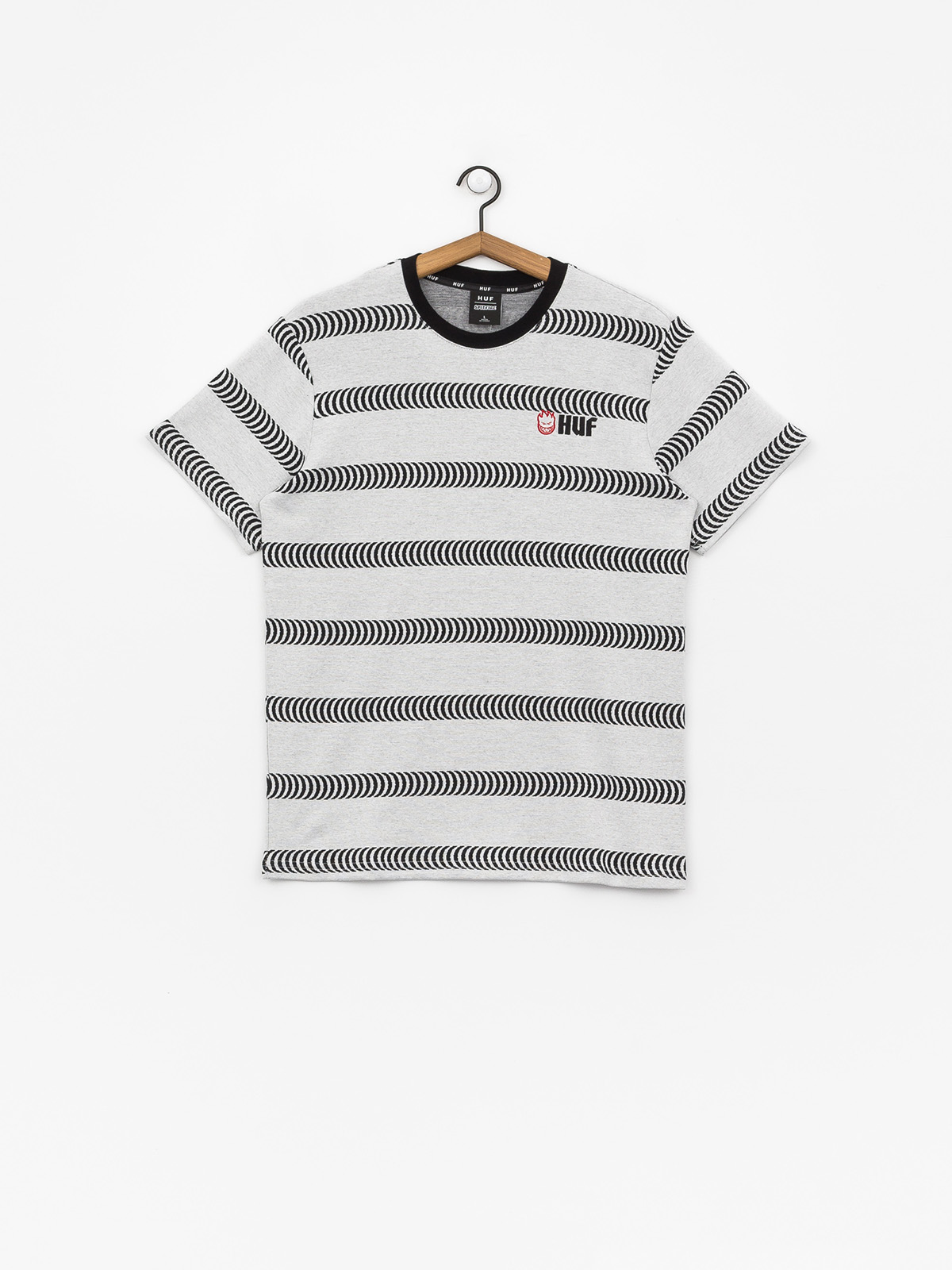 huf black and white striped shirt