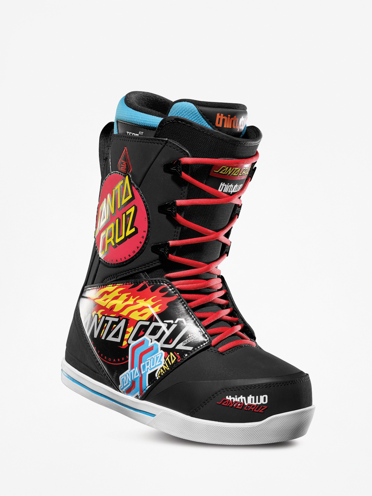 Mens ThirtyTwo Santa Cruz Lashed Snowboard boots (black/print)