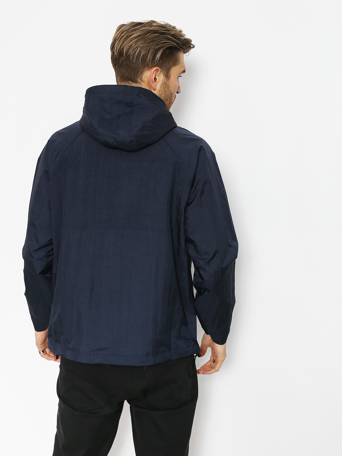 navy blue anorak jacket