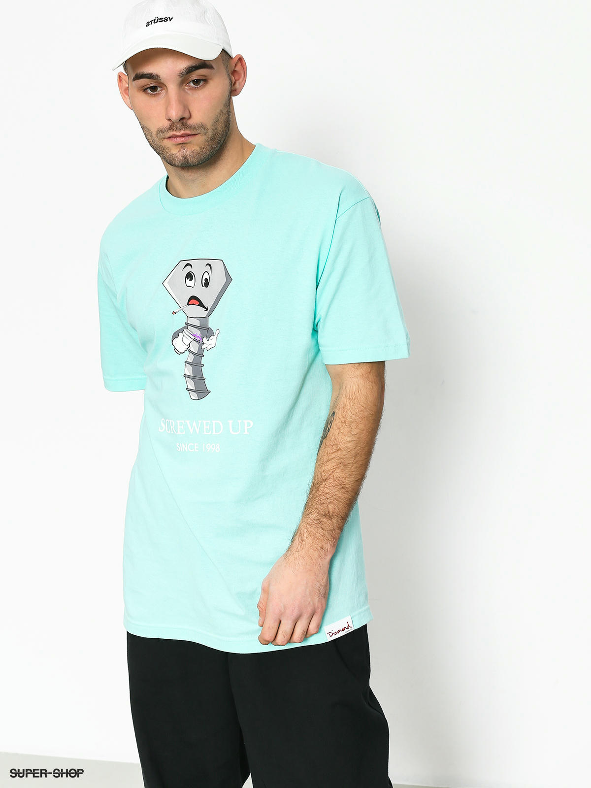 diamond supply co blue shirt