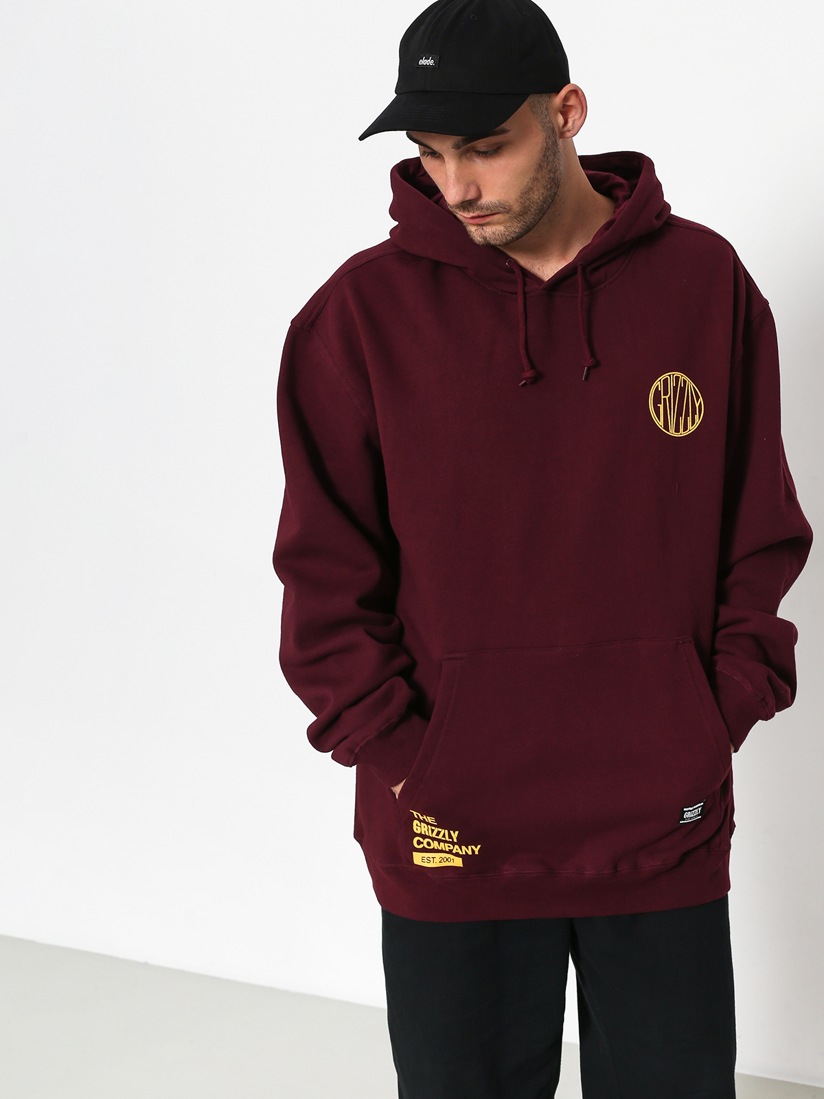 Grizzly Griptape Locomotive HD Hoodie (burgundy)
