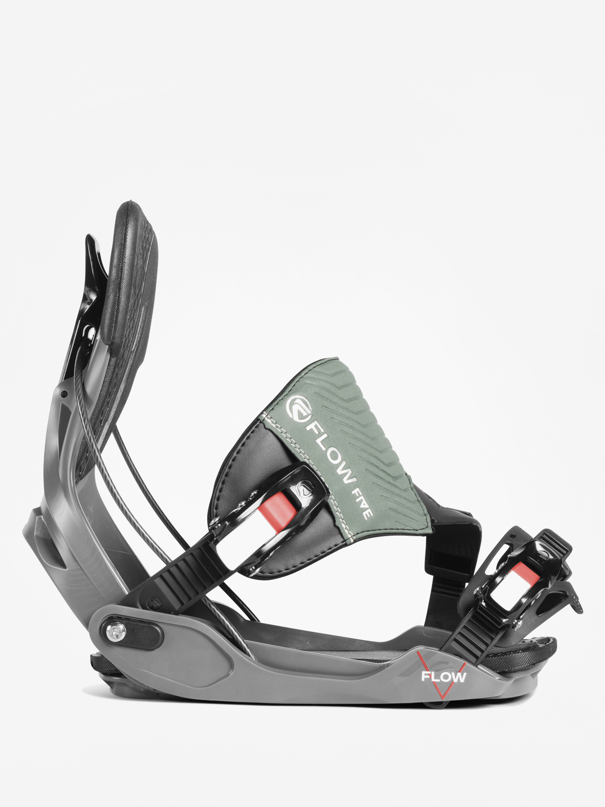 Mens Flow Five Hybrid Snowboard bindings (space grey)