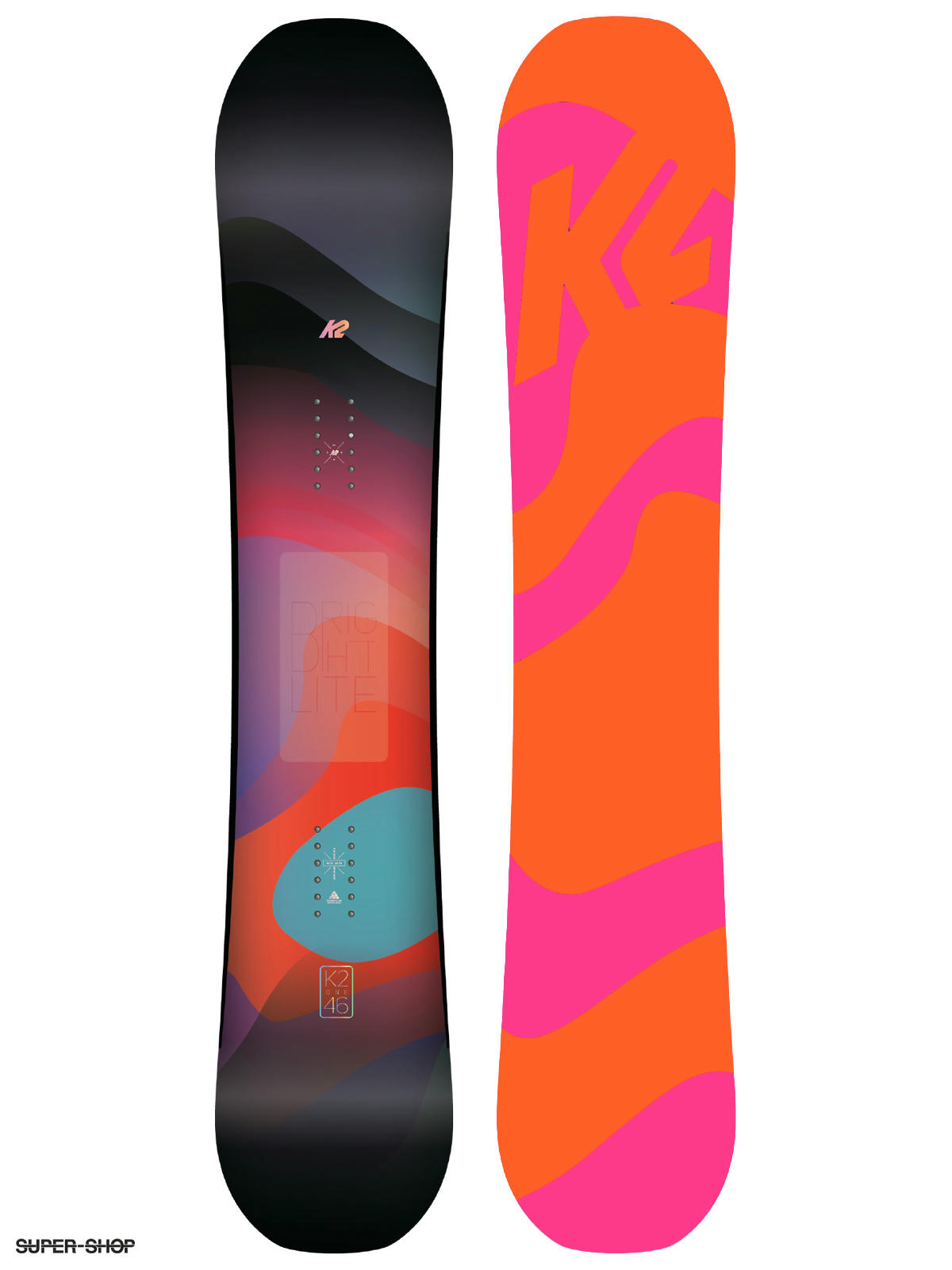 Womens K2 Snowboard Bright Lite (orange/pink)