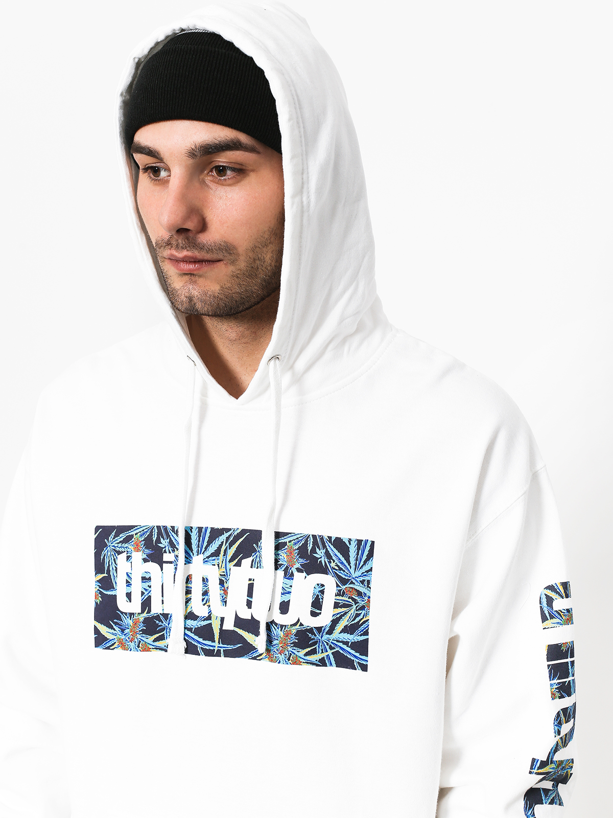 white snowboard hoodie