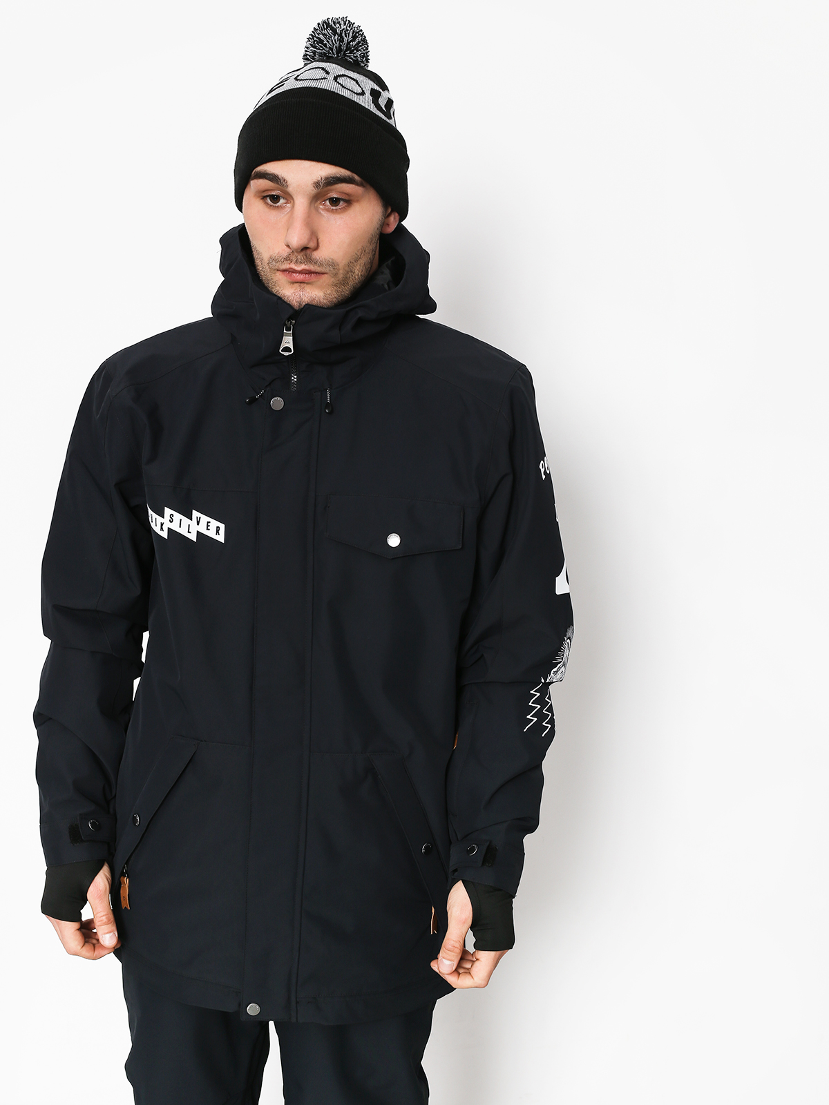 Black Quiksilver in The Hood-Veste de Ski//Snowboard pour Gar/çon 8-16 Ans FR