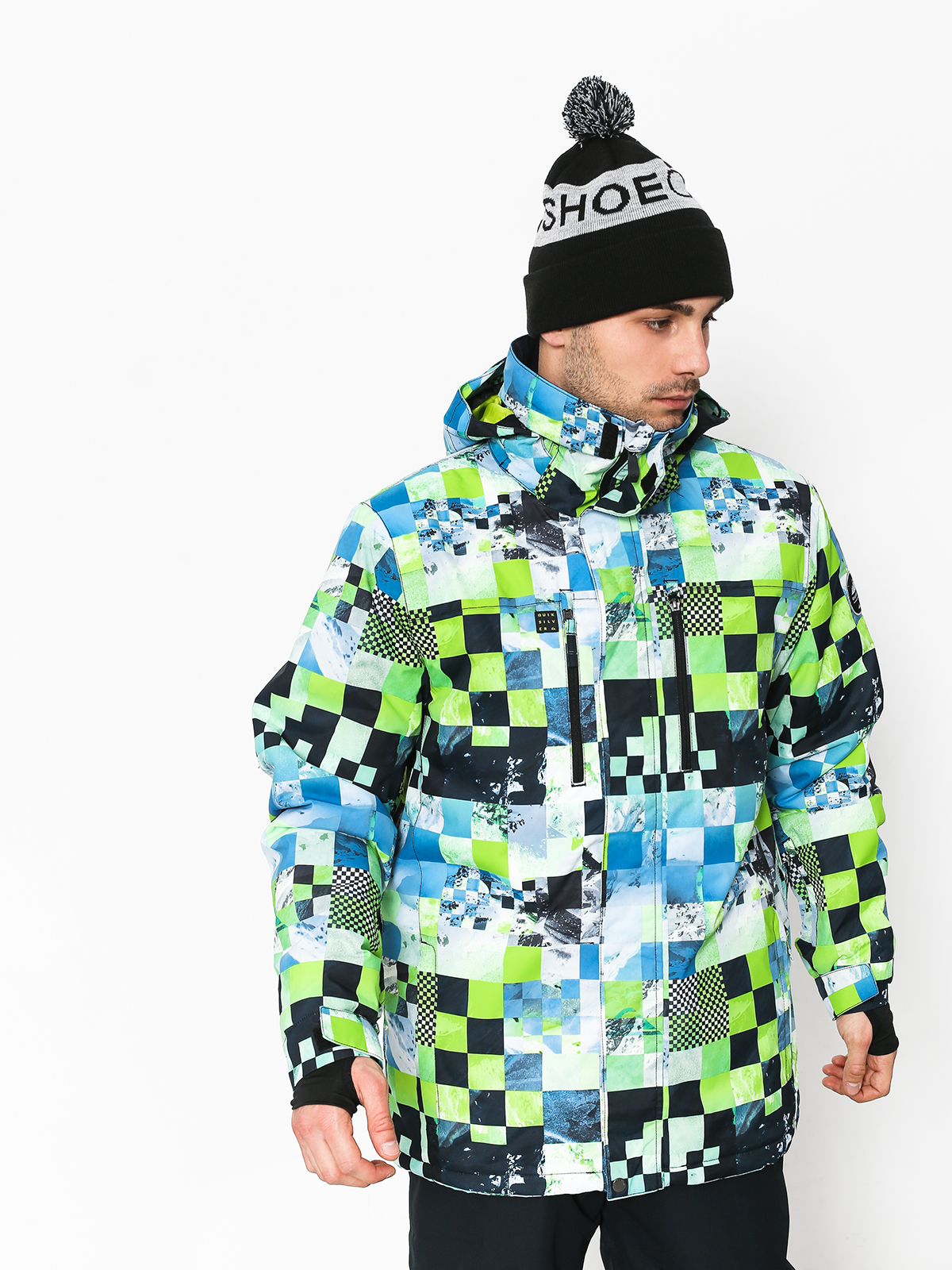 Mens Quiksilver Mission Pr Snowboard jacket (money time green)