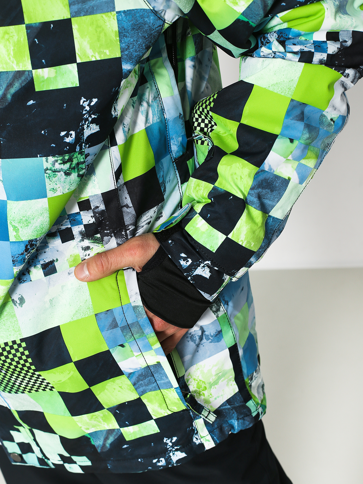 Mens Quiksilver Mission Pr Snowboard jacket (money time green)