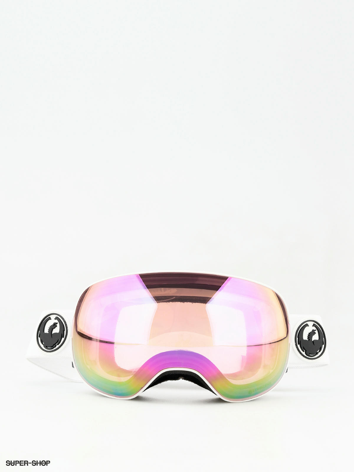 Details about   Dragon Ski Goggles X2 28631-100 White Lumalens Pink Ionized & Spare Dark Smoke 