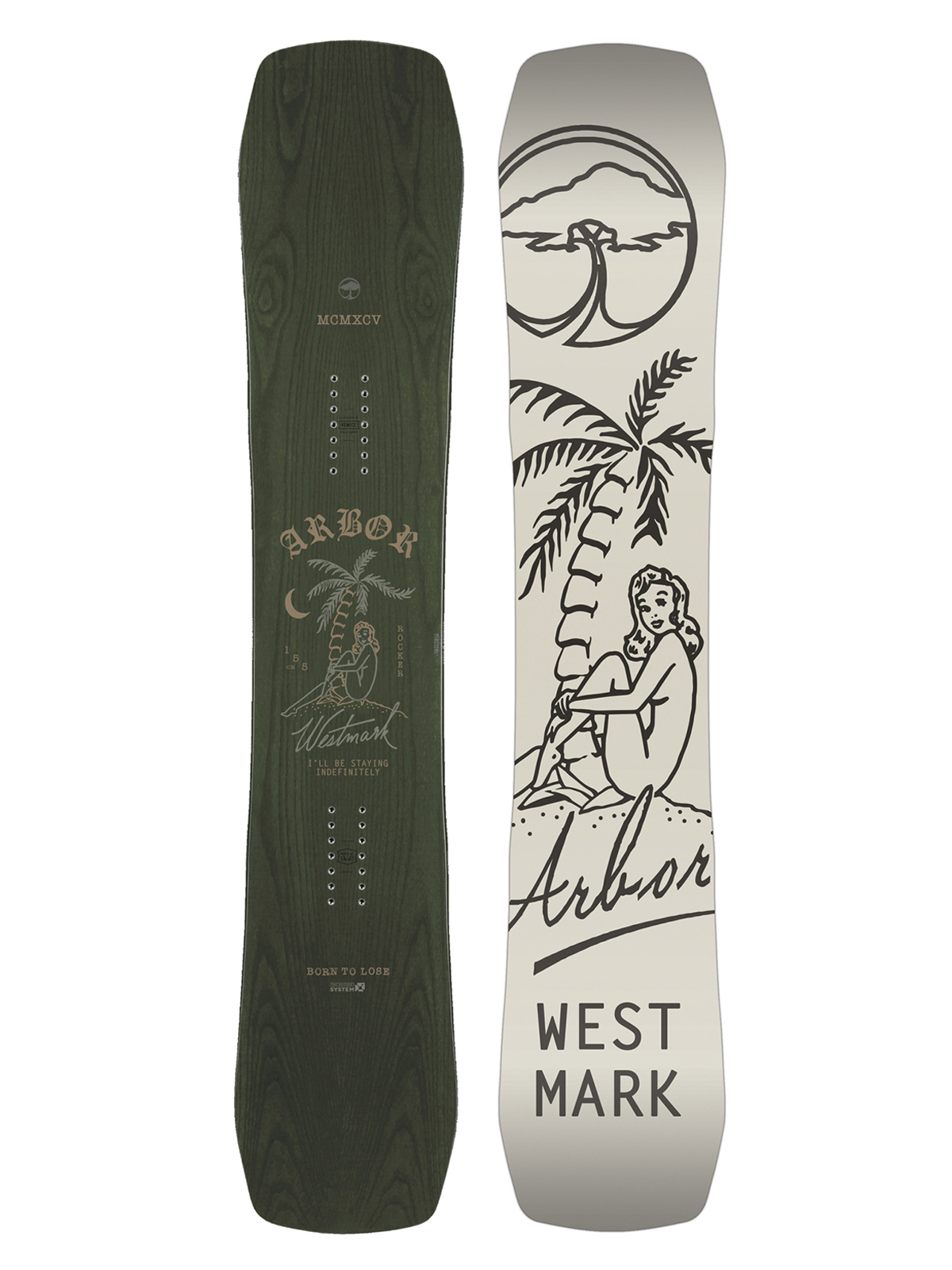 Arbor Snowboard Westmark Rocker - navy blue (white/navy)